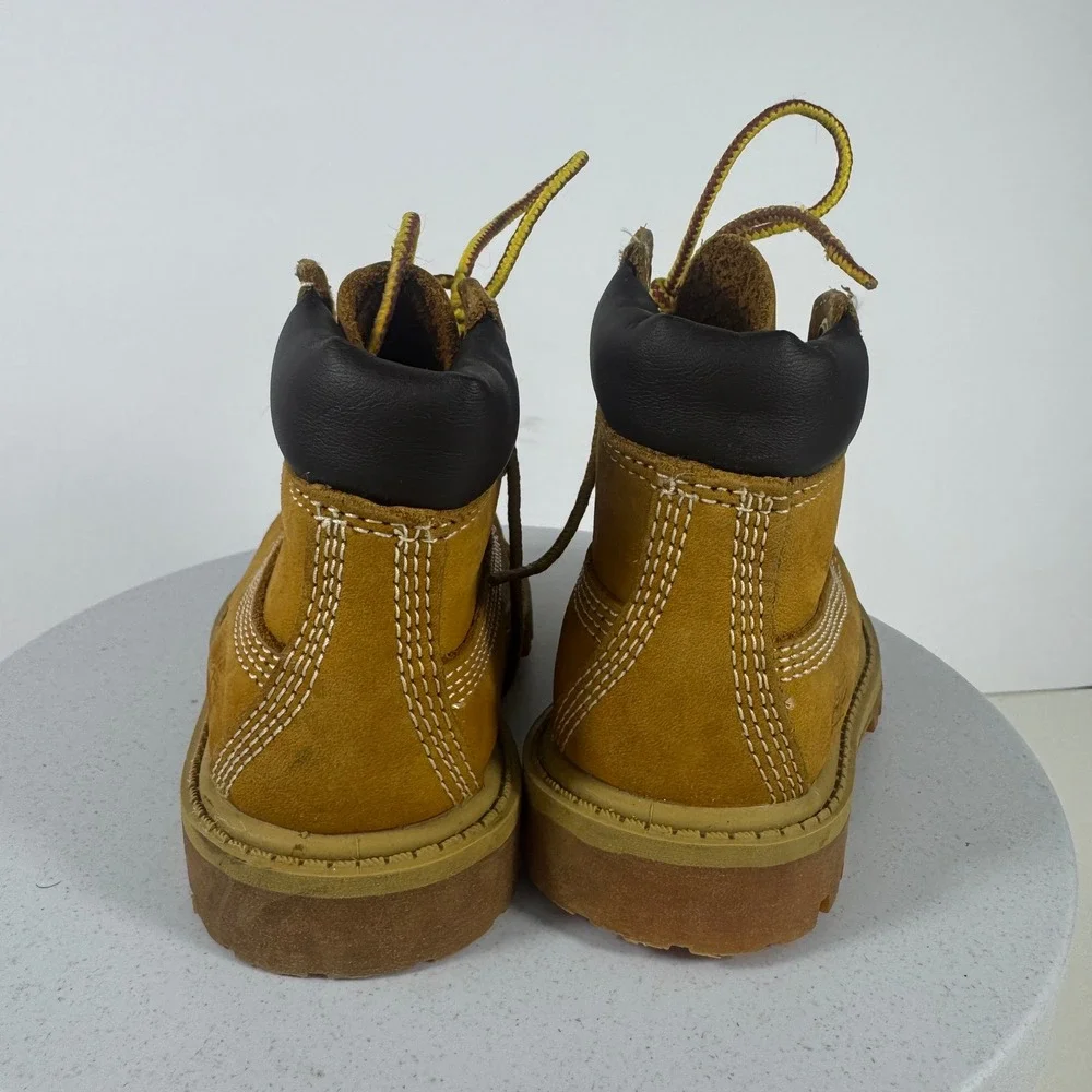Timberland Premium Waterproof Toddler Boots 6M Wheat Gold Good 12809‎